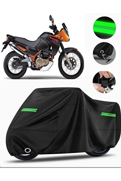 MotoEN غطاء دراجة نارية متوافق مع Kawasaki KLE 500 Premium (قفل متوافق) - أسو...