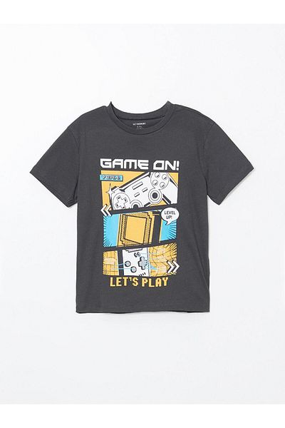 LC Waikiki Tricou pentru băieți din bumbac pieptănat cu gât crew LCW Kids