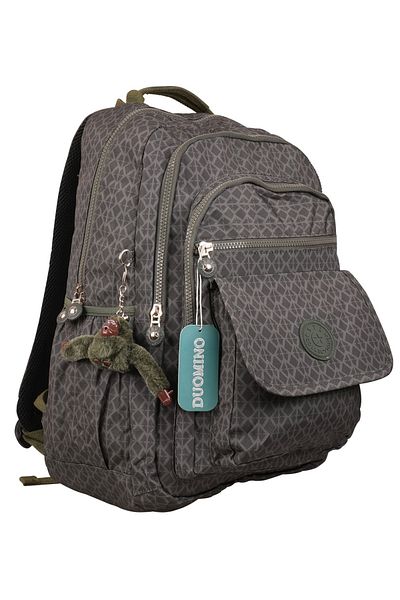 DUOMİNO Green Pattern Oversized Clinker Backpack - Waterproof, Laptop & Travel School Bag 15.6