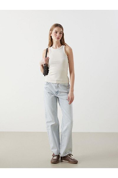 LC Waikiki Xside Crew Neck Textured Women's Tank Top