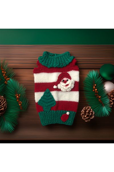Lady Fify Christmas Sweater with Santa Claus for Cat Dog