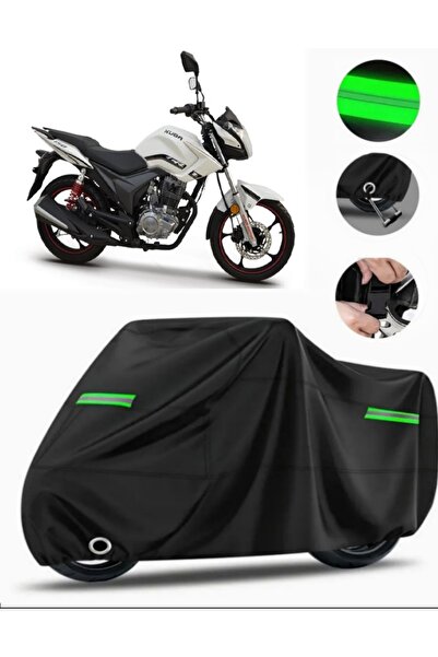 MotoEN غطاء دراجة نارية متوافق مع Kuba CR1 Premium (متوافق مع القفل) - أسود -...