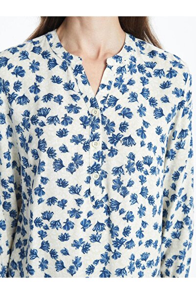LC Waikiki LCW Grace  Kaçık Yaka Çiçekli Kadın Bluz