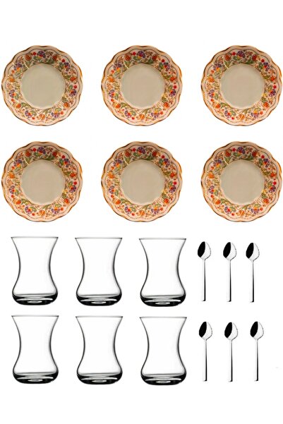 DUKKANI ISTANBUL Tea Set - 18 Pieces and 6-Person Set with Spoons