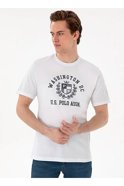 U.S. Polo Assn. Ανδρικό μπλουζάκι με κανονική εφαρμογή polo assn με λαιμόκοψη