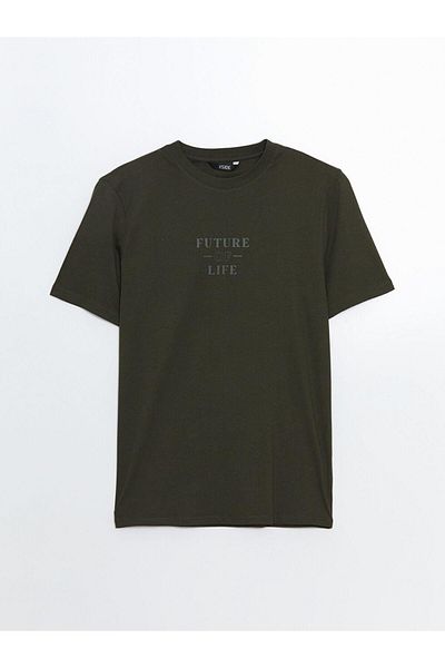 LC Waikiki Ανδρικό μπλουζάκι XSIDE Crew Neck με στάμπα χτενισμένο βαμβακερό