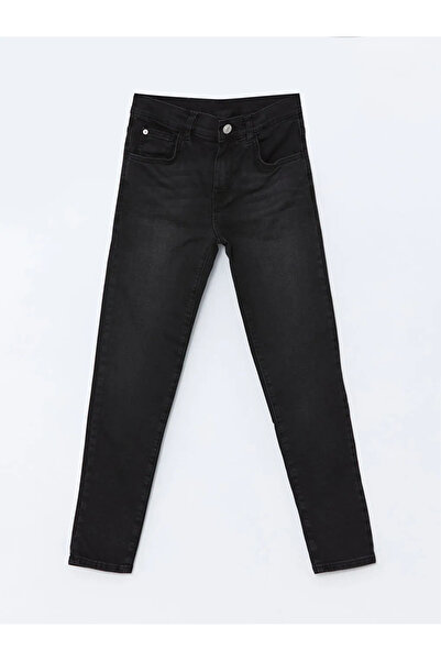 LC Waikiki LCW Kids Siyah Beli Ayarlanabilir Lastikli Erkek Çocuk Jean Pantolon