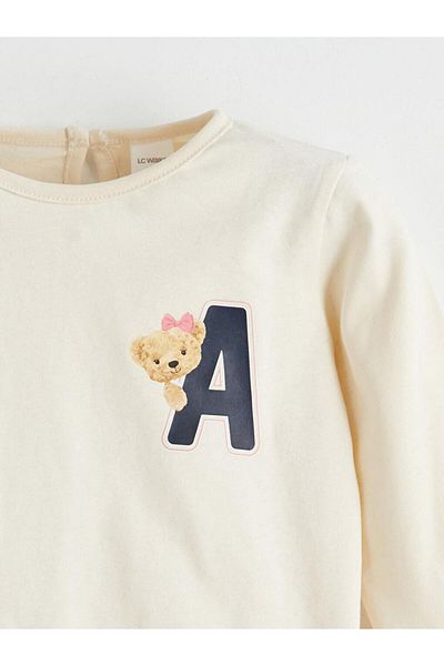 LC Waikiki Κοριτσίστικο μπλουζάκι LCW Kids Crew Neck Bear Teddy με στάμπα