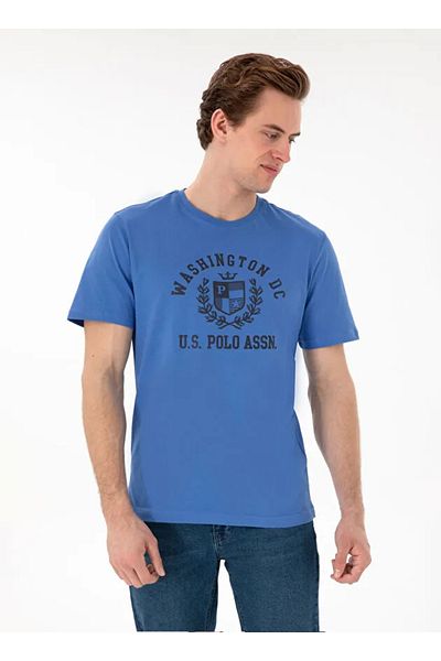 U.S. Polo Assn. Ανδρικό μπλουζάκι με κανονική εφαρμογή polo assn με λαιμόκοψη