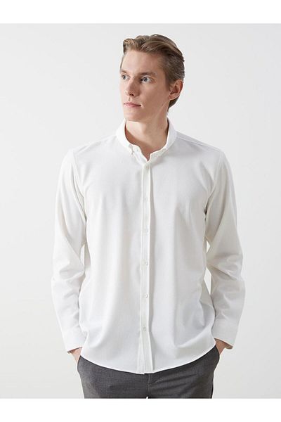 LC Waikiki LCW Vision Slim Fit мъжка риза с дълъг ръкав Dobby
