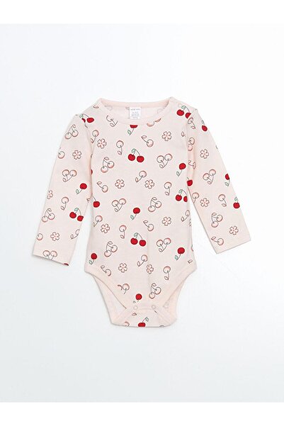 LC Waikiki LCW baby  Bisiklet Yaka Kız Bebek Çıtçıtlı Body ve Tayt 2'li