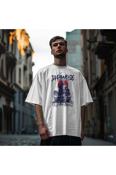 2XB Japanese Heritage Printed Unisex Oversize T-Shirt