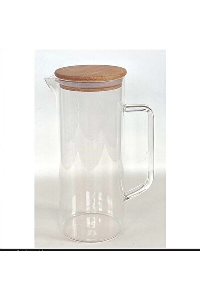 Trendylife buenos borosilikat cam sürahi - kapaklı sürahi 1200ml.ince cam
