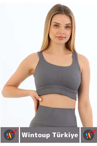 Wintoup Îmbunătățirea pieptului Prevenirea căderii Utilizare sportivă ocazională Bustieră crop cu dungi cu bretele groase și elegante
