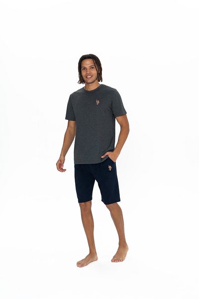 U.S. Polo Assn. Γνήσιο Σετ σορτς με ανδρικό μπλουζάκι με στρογγυλή λαιμόκοψη με άδεια νέας σεζόν