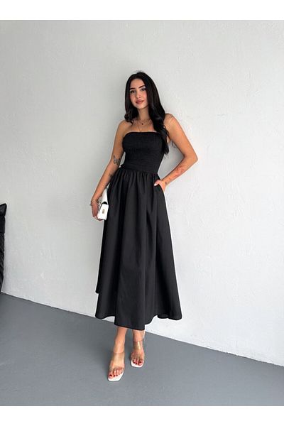 fiolin Rochie neagră fără bretele Dakron
