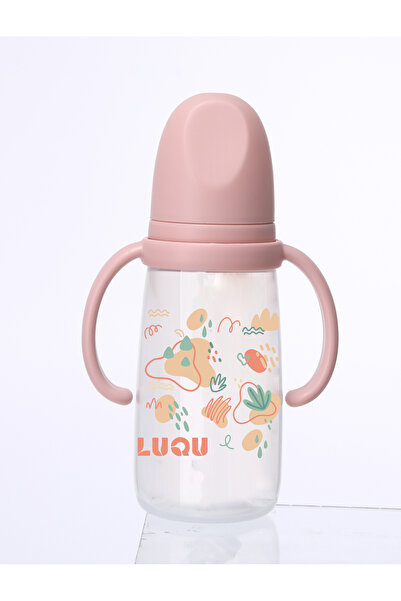 LUQU BABY زجاجة رضاعة لوكو من البولي بروبلين بمقبض وقشة مضادة للمغص، 200 مل، ...