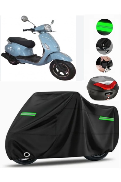 MotoEN Kral Motor KR-211 Rana 50 حقيبة خلفية متوافقة مع القماش المشمع للدراجا...