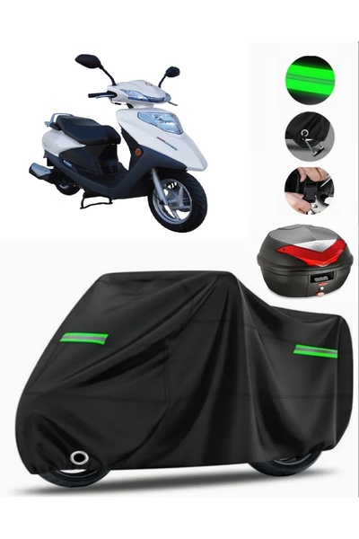 MotoEN Motolux Ceo 110 Rear Bag Compatible Motorcycle Tarpaulin Premium (Lock...