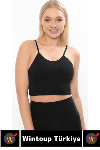 Wintoup Bust Enhancer Prevenirea căderii Utilizare sportivă ocazională Bustieră crop cu dungi cu bretele subțiri elegante