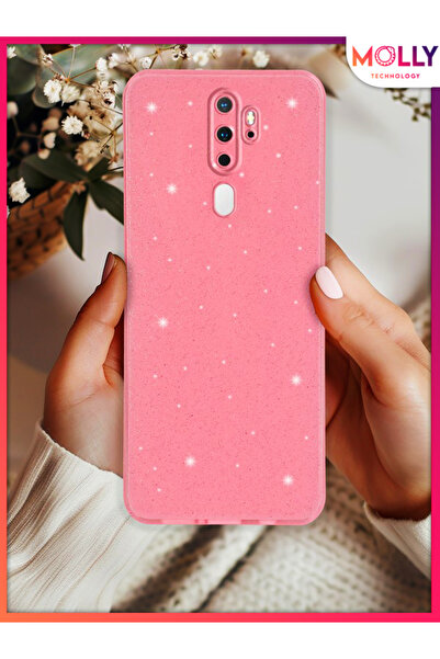 Molly Oppo A5 2020 İçin Pamuk Şeker Berry Simli Parlak Silikon Kılıf