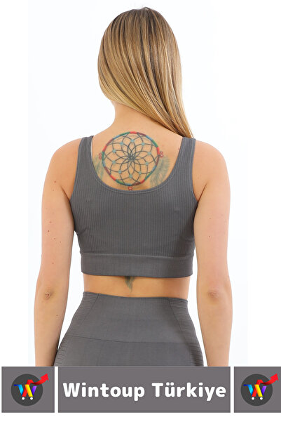 Wintoup Спортивний бюстгальтер для щоденного використання, що підтягує груди та запобігає їх провисанню, з товстими бретелями та смужками