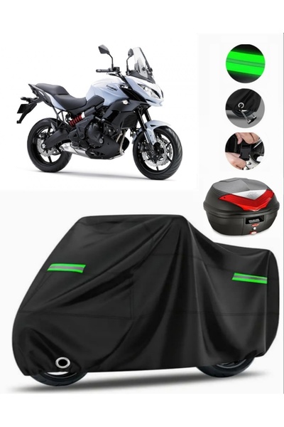 MotoEN حقيبة Kawasaki KLE 650 Versys الخلفية المتوافقة مع القماش المشمع للدرا...