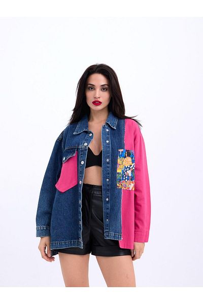 Kokosh moda 5975 Denim Jacket-Blue