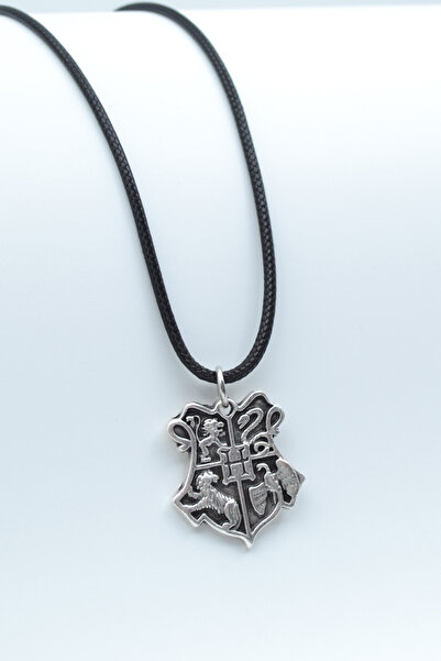 Bu Farklı Harry Potter Hogwarts Sembol Gümüş Kaplama Deri İp Kolye