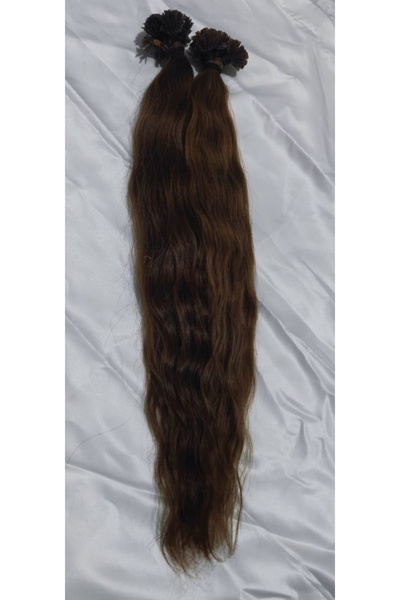 Bitekstil Kadın gerçek insan saçı doğal 70 cm 200 adet 120 gr Mikro Kaynak sa...