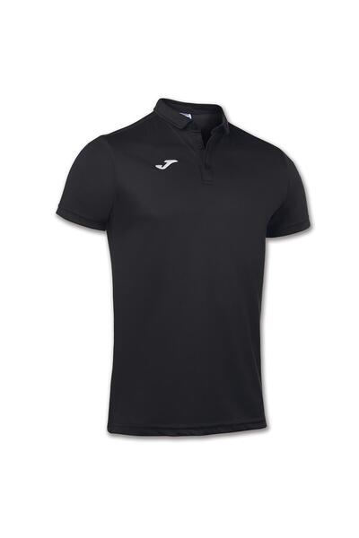 Joma 100437.100-106 Hobby Men's Polo T-Shirt Black