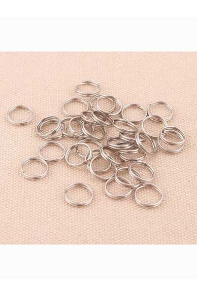 FlowerAksesuar 200 Adet - 10 mm Çift Turlu Takı Halkası, Çift Tur Halka, Anah...