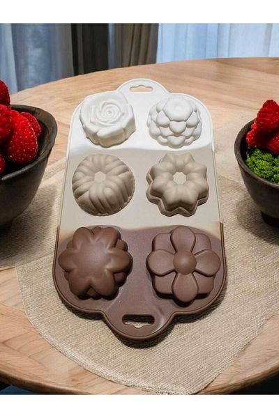 safestore Flower Patterned Silicone Cake Mold Chocolate and Cookie Mold