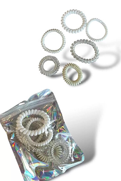 CAŞ DEKORASYON Set de 7 închizători elicoidali de culoare albă