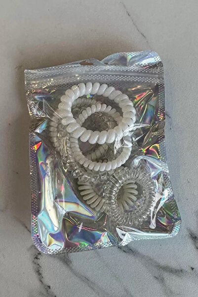 CAŞ DEKORASYON Set de 7 închizători elicoidali de culoare albă