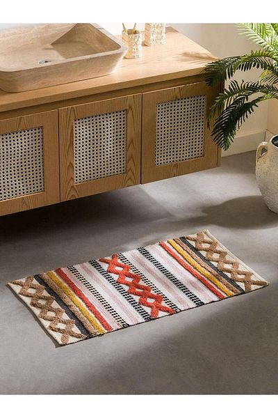 LC Waikiki LCW HOME Χαλάκι μπάνιου με γεωμετρικό σχέδιο 50x95 εκ