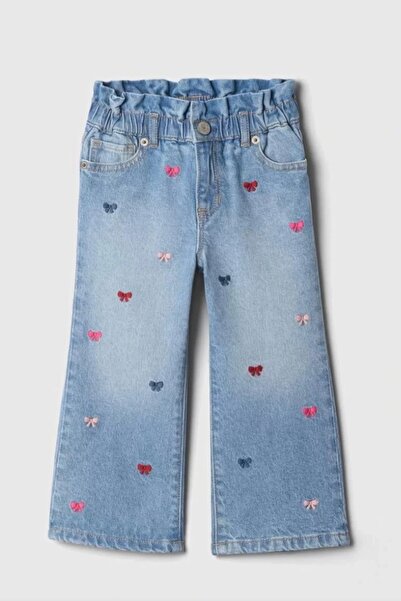 Kidmark Çocuk Modası Girl's Bow Detailed Wide Leg Jeans