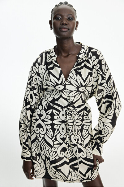 H&M Kuşaklı Tunik Elbise