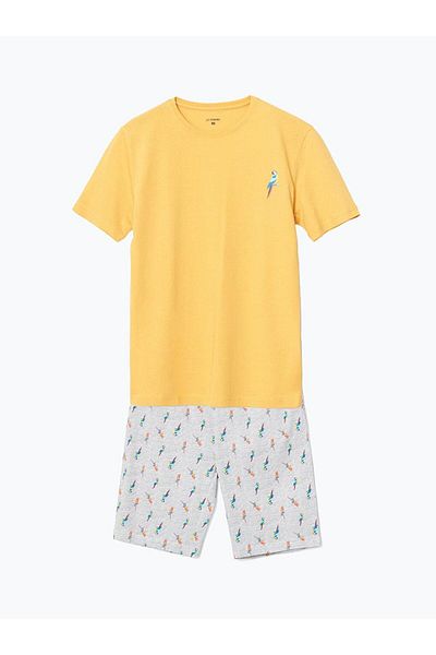 LC Waikiki Σετ ανδρικών πιτζάμες Standard Fit με σορτς
