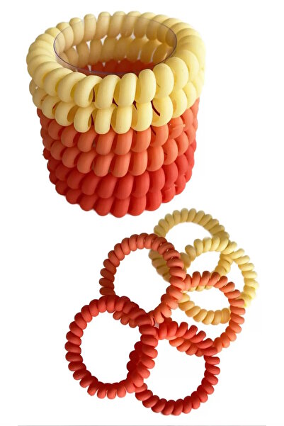 CAŞ DEKORASYON Cataramă din cauciuc spirală în 6 bucăți de culori mixte