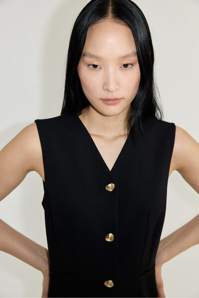 H&M Önü Düğmeli Şık Elbise