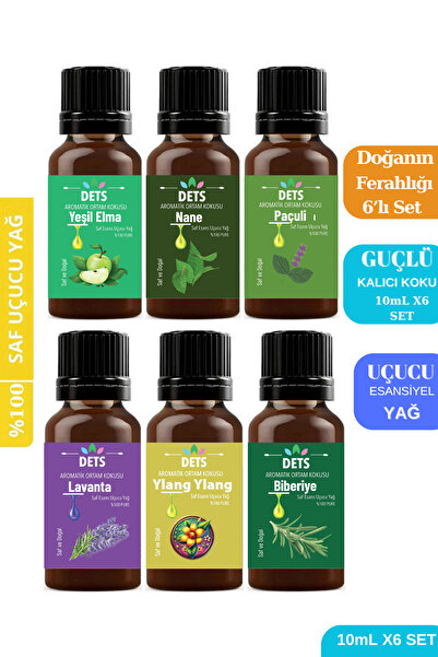 Dets Doğanın Ferahlığı 6’lı Set – Arındırıcı ve Rahatlatıcı Aromaterapi Koku ...