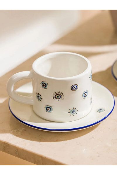 LC Waikiki Set of 2 Porcelain Coffee Cups 100 ml Lcw Home