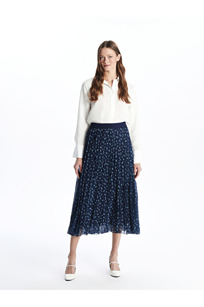 LC Waikiki LCWAIKIKI Жіноча квіткова спідниця з еластичним поясом із шифону