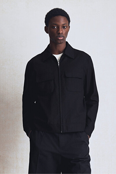 H&M Keten Karışımlı Gömlek Ceket Regular Fit