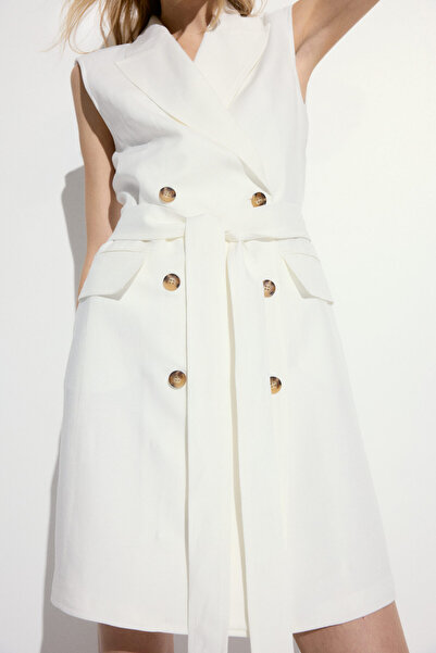 H&M Keten Karışımlı Blazer Elbise
