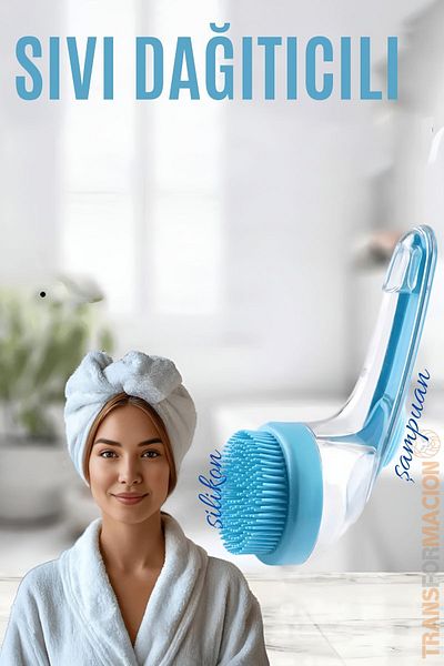 Transformacion Hazelnut Silicone Shampoo - Hair Washing Peeling and Massage Brush 721469