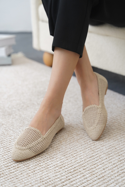 Cananın Pabuçları TYR 00-25 KNIT BALLET FLATS