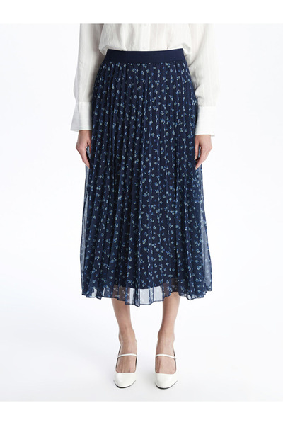 LC Waikiki LCWAIKIKI Жіноча квіткова спідниця з еластичним поясом із шифону