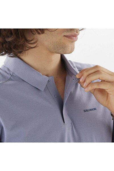 Salomon Lc2439500 Trackline Polo m Men's Polo T-Shirt Blue